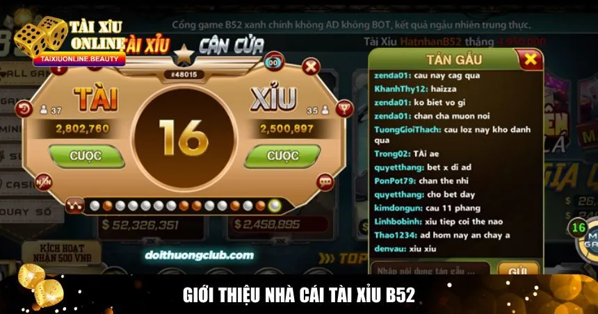 Chinh phục nhà cái tài xỉu B52