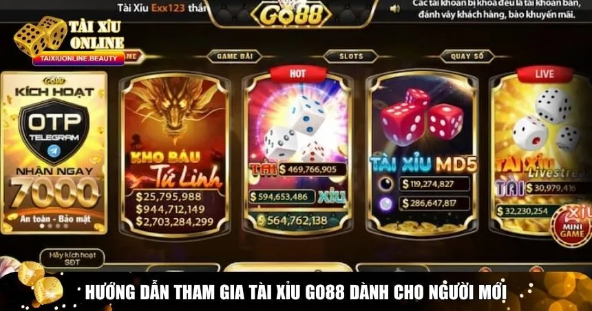 Hướng dẫn tham gia tài xỉu Go88 dành cho người mới