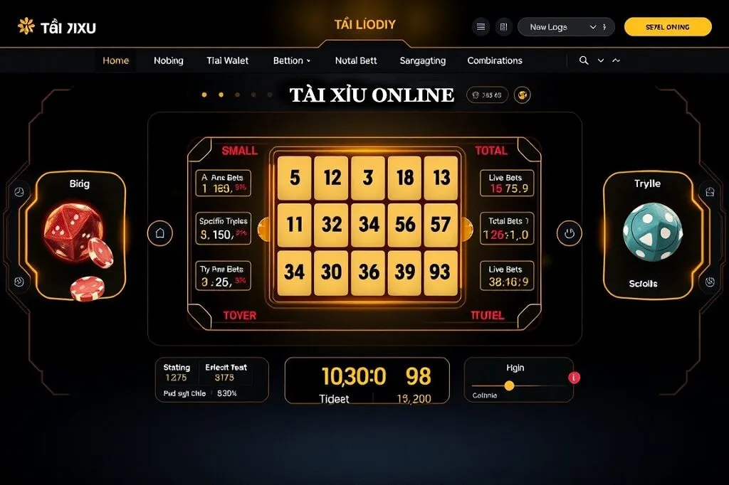 Giao diện trò chơi tài xỉu online Giao diện trò chơi tài xỉu online